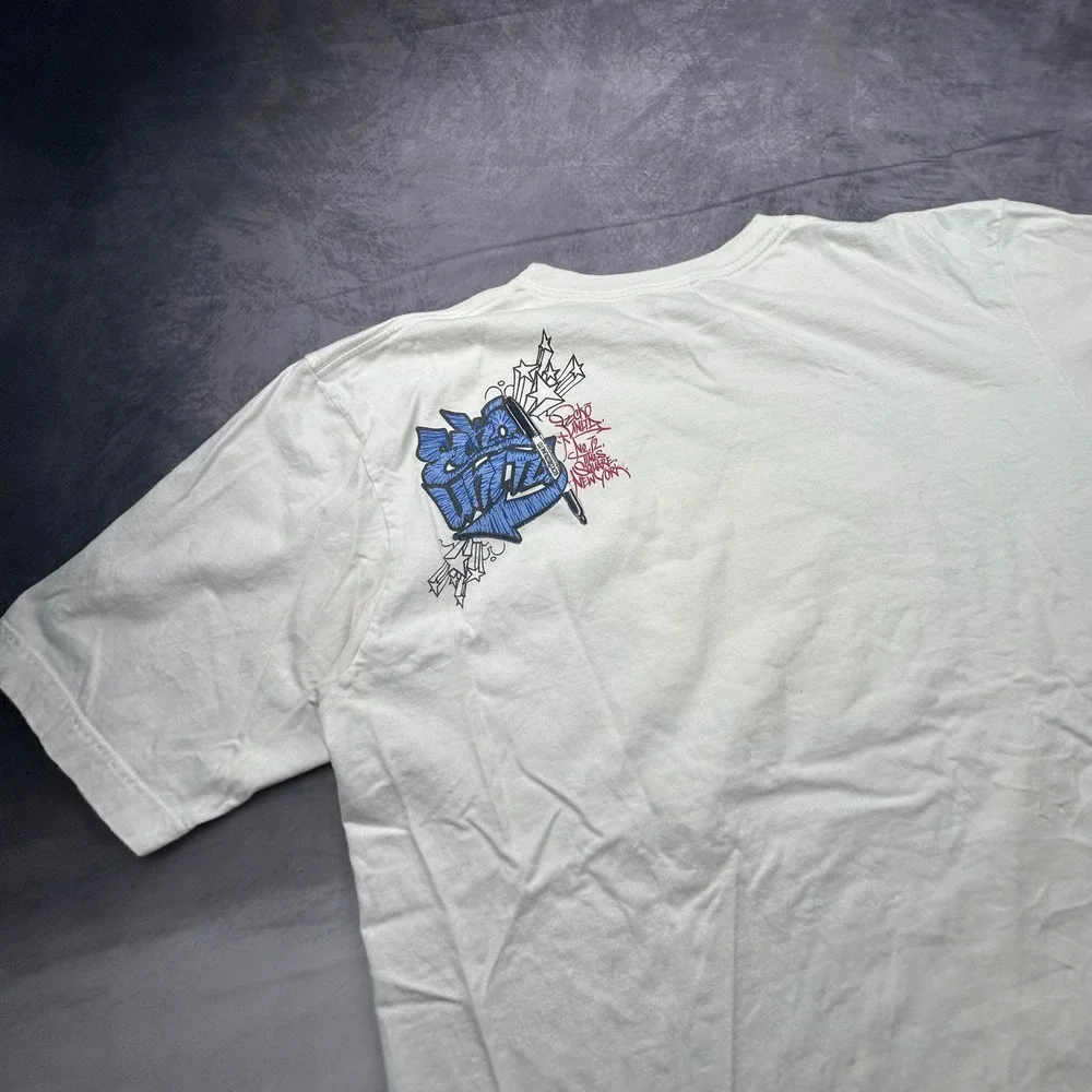 Vintage Ecko Unltd Graphic T Shirt Mens XL White Graffiti Rhino Y2K Streetwear - Picture 6 of 8